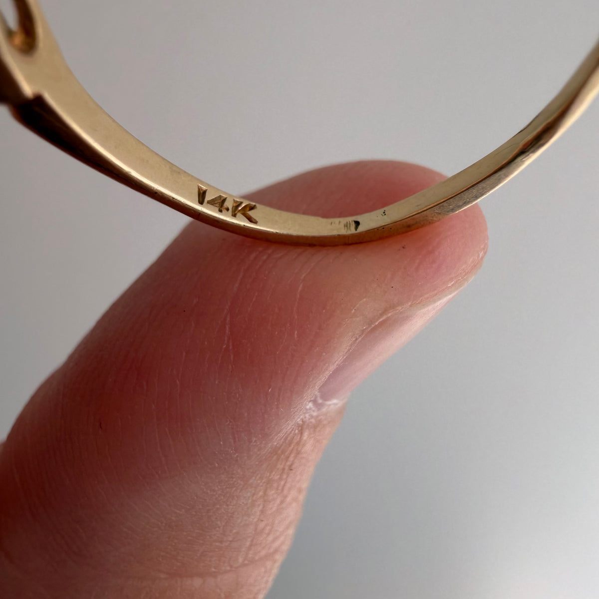 V I N T A G E // art nouveau does deco / bicolor 14k diamond and ruby band / size 8.5