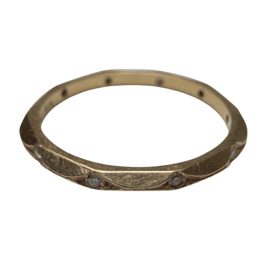 reworked A N T I Q U E // deco delight / 14k yellow gold Orange Blossom eternity band / size 5