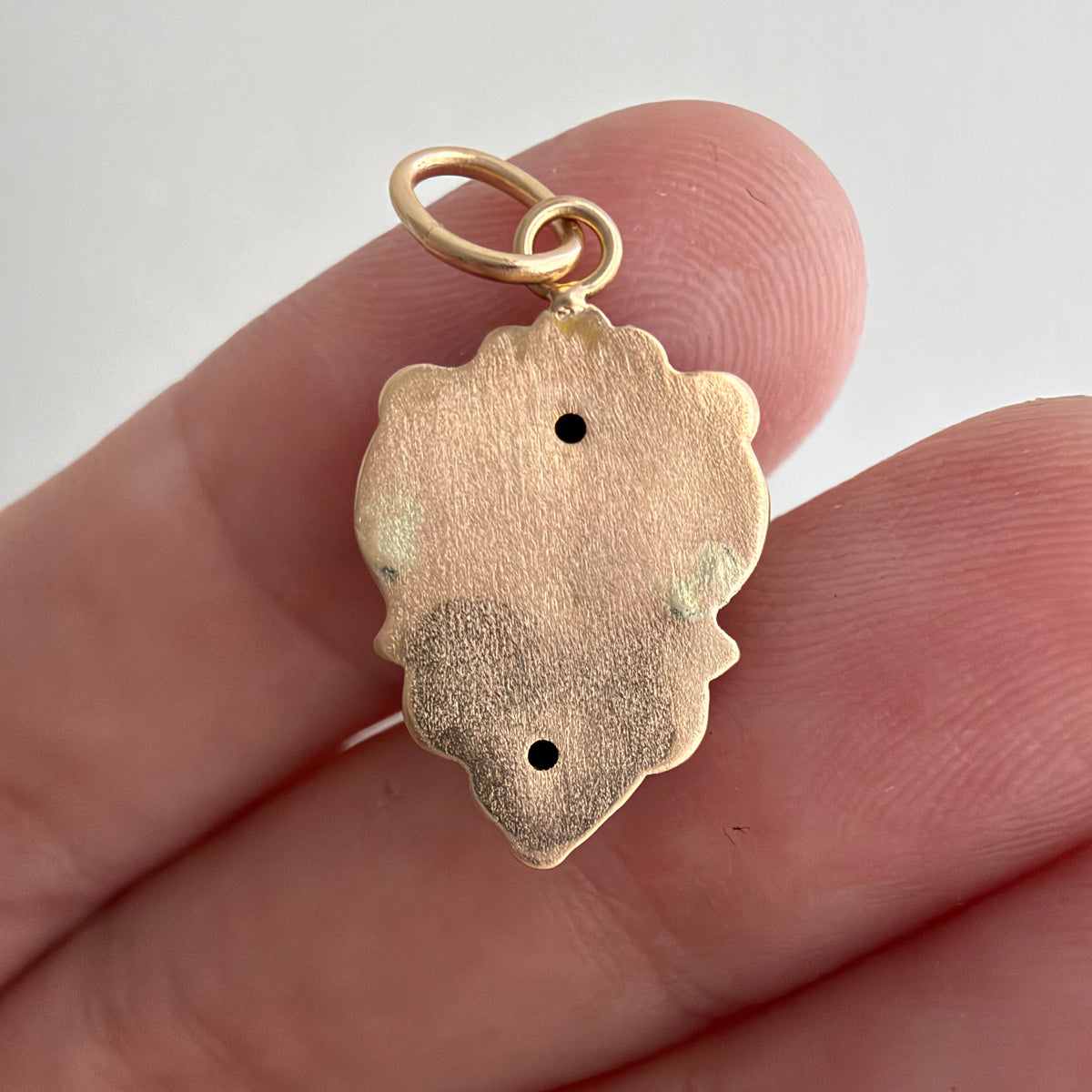 reimagined A N T I Q U E // victorian roar / 10k rosy gold + diamond gargoyle lion face / a cufflink conversion pendant