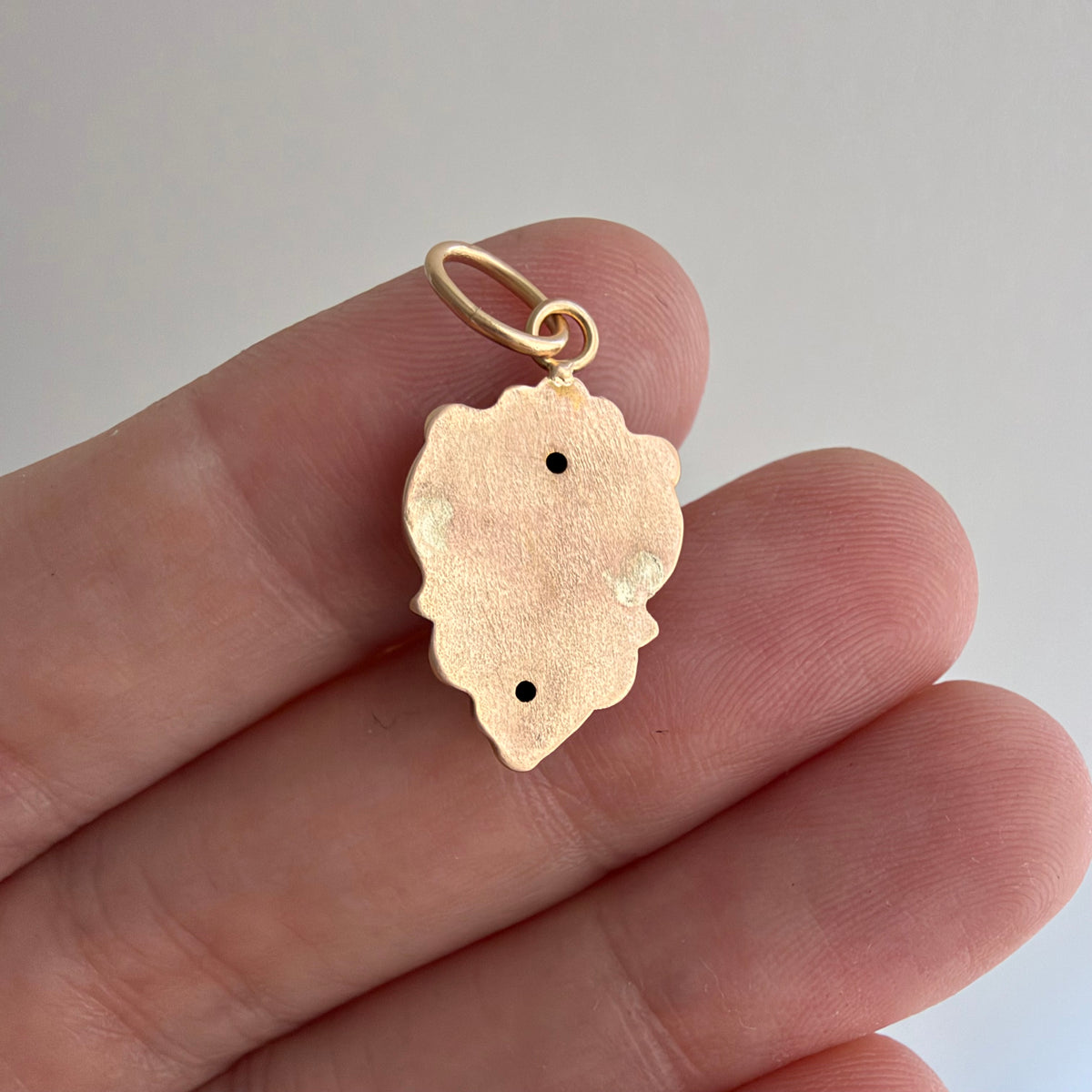reimagined A N T I Q U E // victorian roar / 10k rosy gold + diamond gargoyle lion face / a cufflink conversion pendant