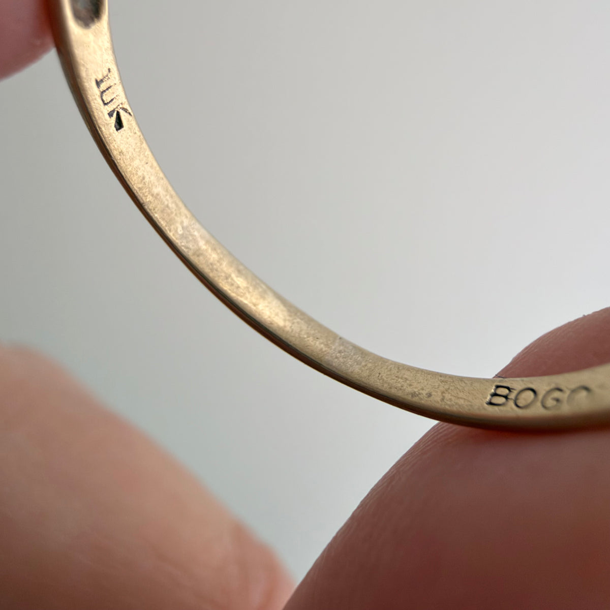 V I N T A G E // 5pm in November / 10k half eternity band with topaz and diamonds / size 8.75