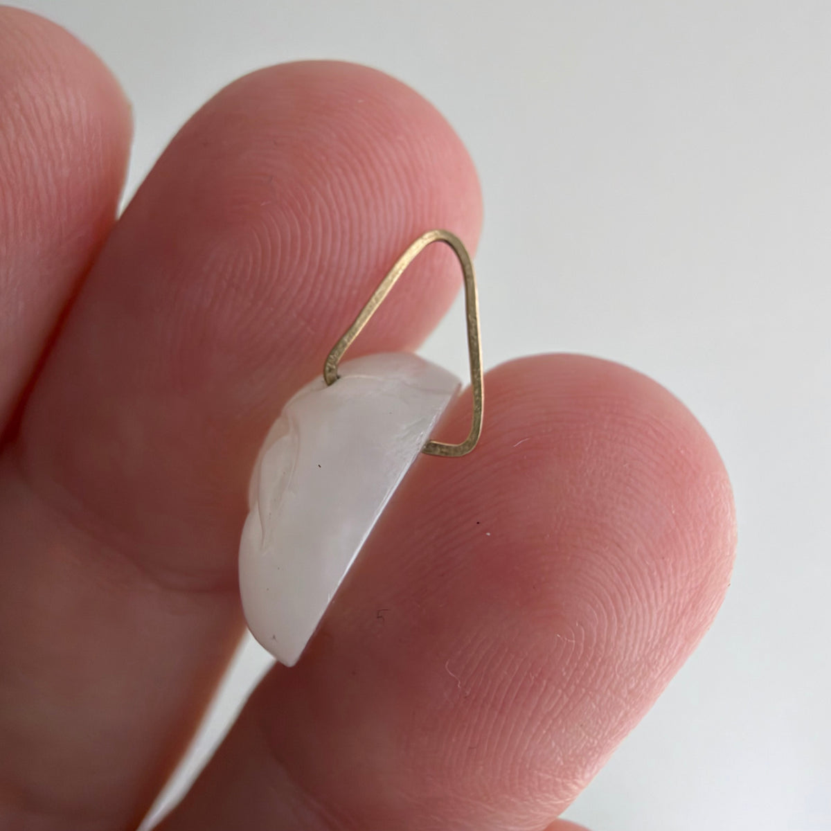 N E W // moon mood / carved white moonstone + 14k hammered pinch bail / a pendant