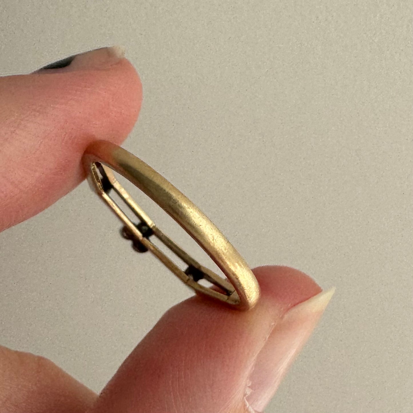 V I N T A G E // shape play / 14k yellow and white gold geometric band with diamonds / size 6.5ish