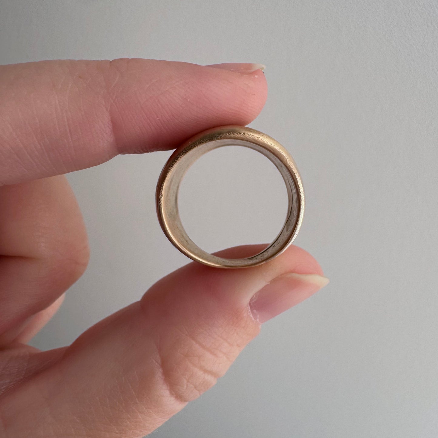 N E W // mystical matriarch / 10k and diamond wide tapered band witch ring / size 6.75