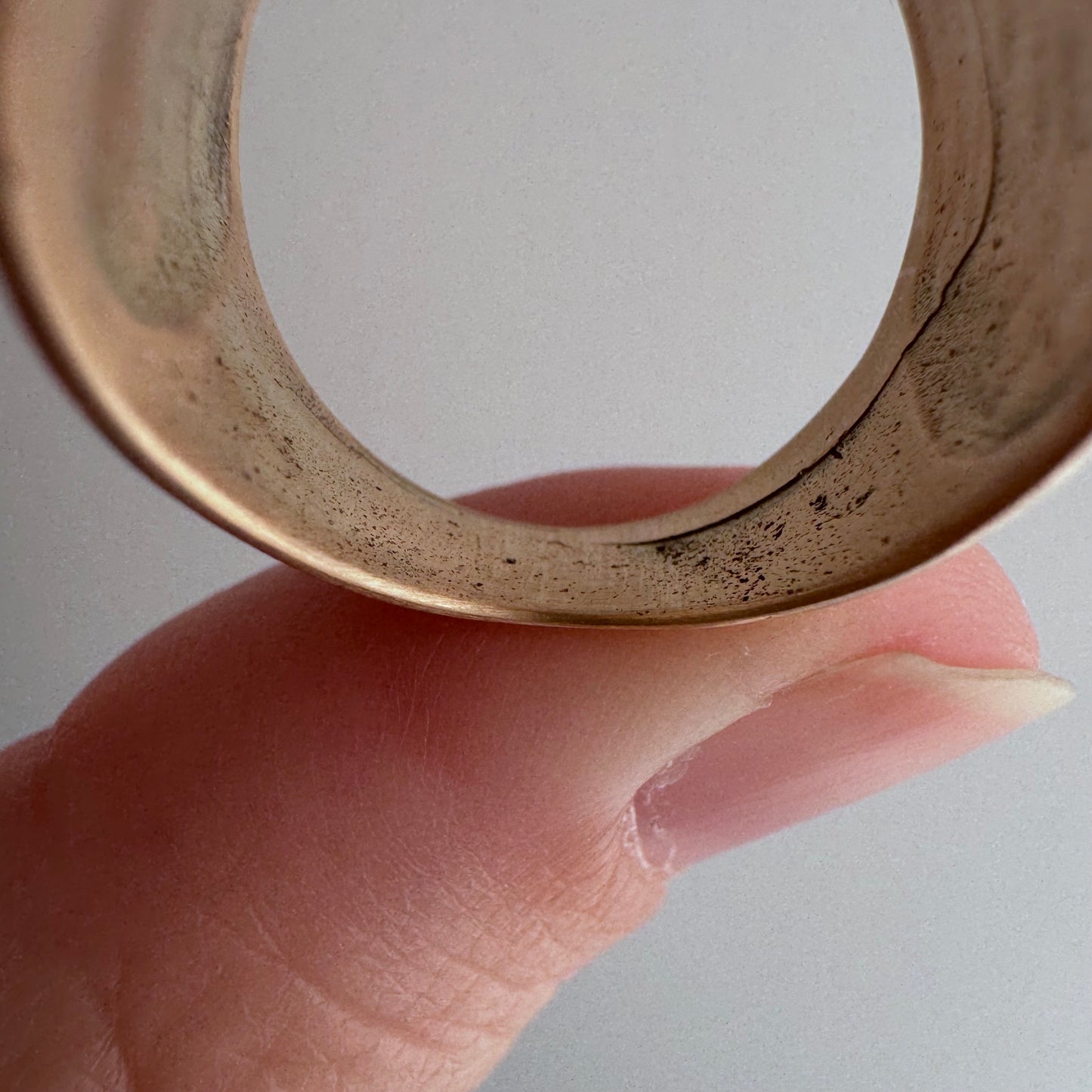 N E W // mystical matriarch / 10k and diamond wide tapered band witch ring / size 6.75
