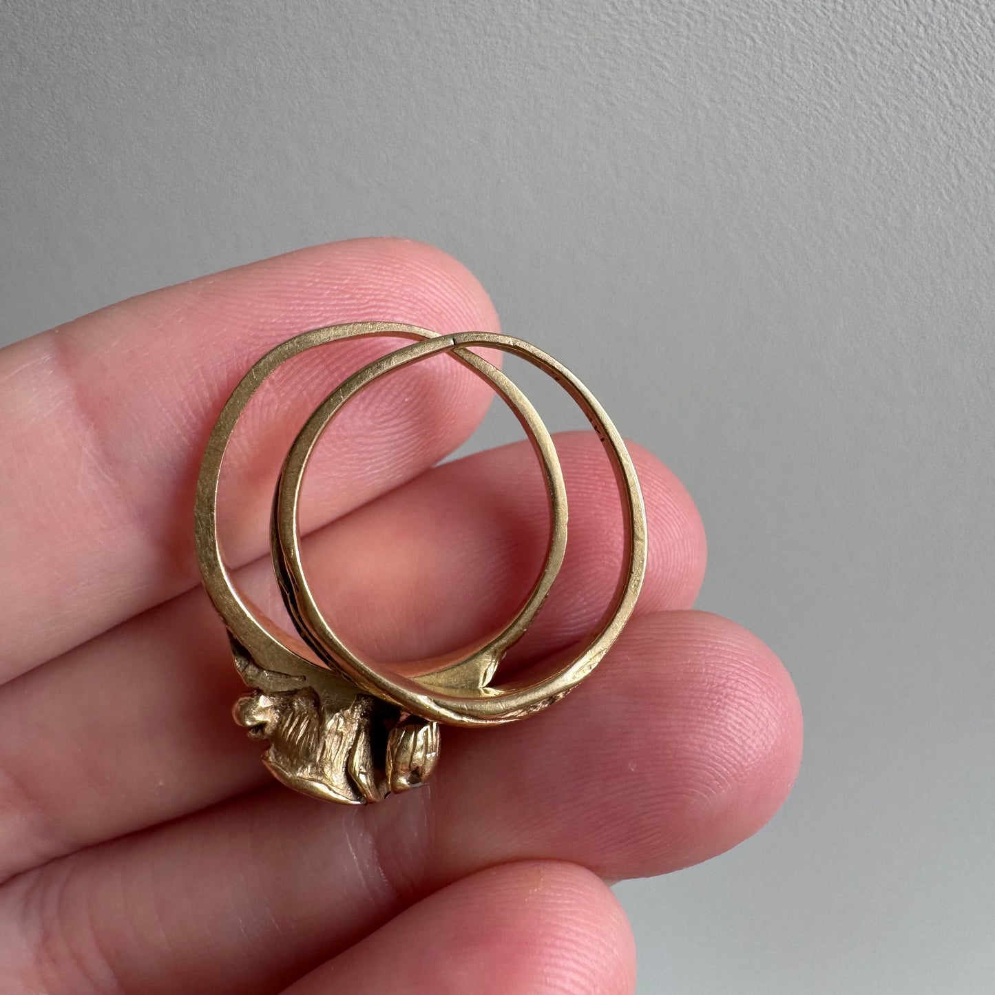 V I N T A G E // blooming love / 14k art nouveau inspired floral wedding set / size 5.25