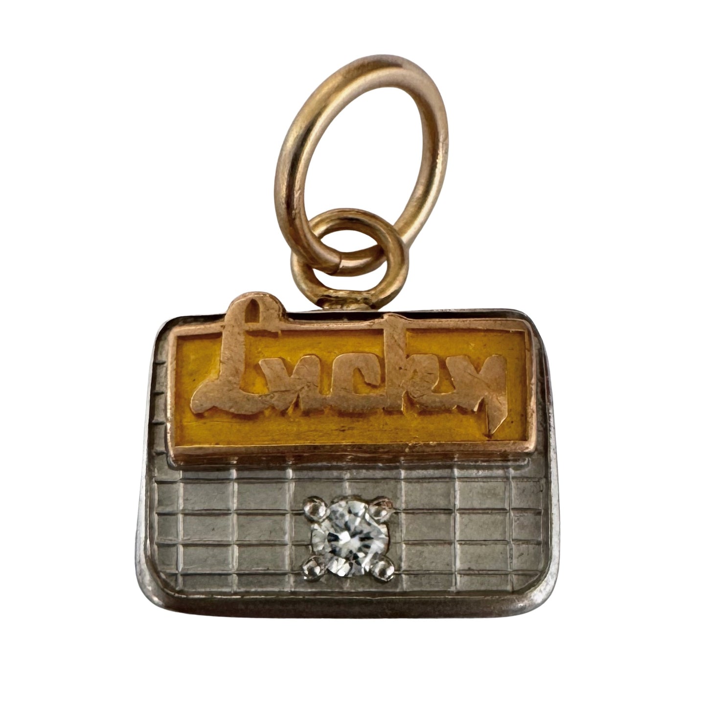 reimagined V I N T A G E // Lucky achievements / 10k and diamond Lucky supermarket charm or pendant