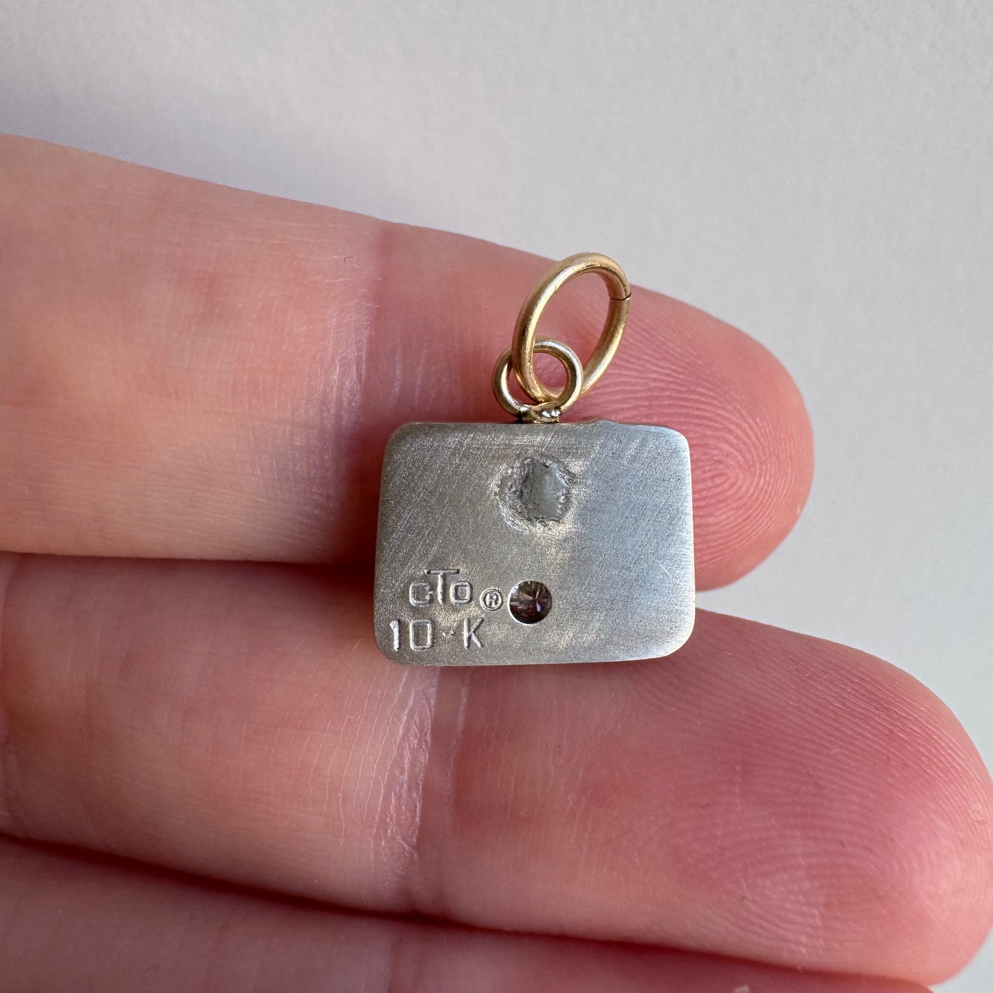 reimagined V I N T A G E // Lucky achievements / 10k and diamond Lucky supermarket charm or pendant