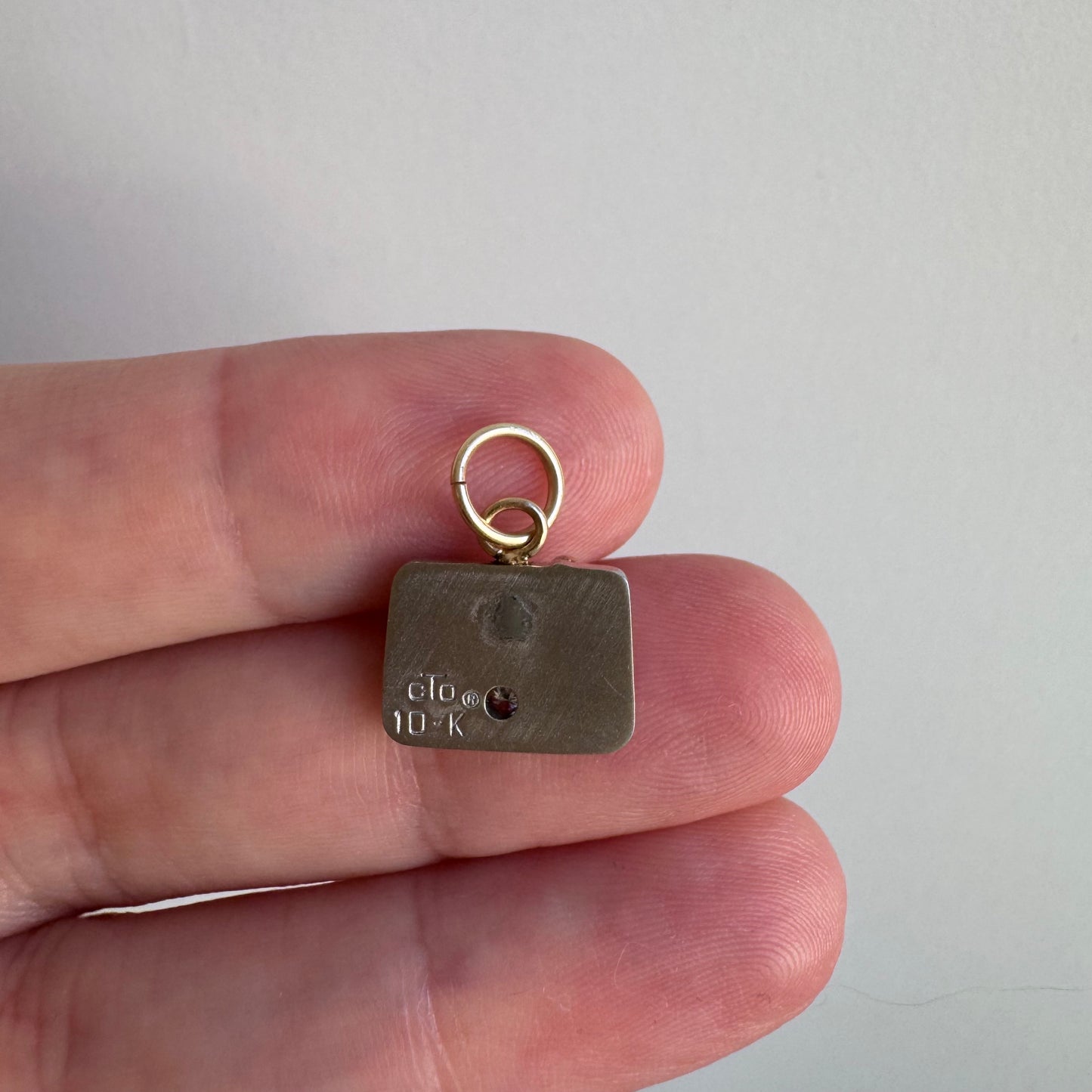 reimagined V I N T A G E // Lucky achievements / 10k and diamond Lucky supermarket charm or pendant